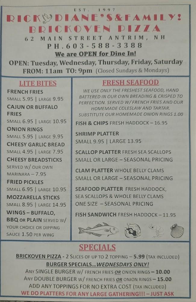 Rick & Diane's and Family! Menu image 1